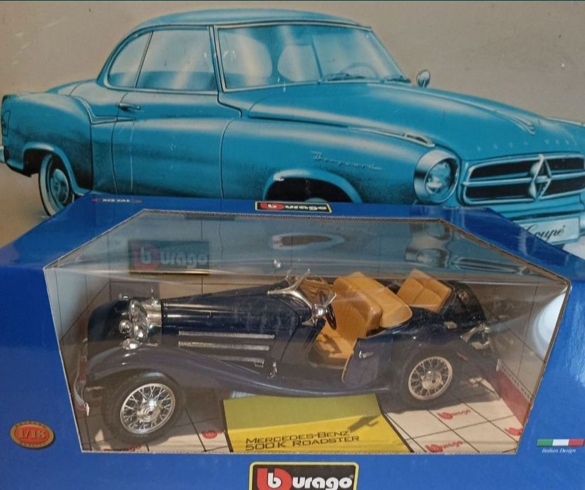 Mercedes Benz 500K
Scara 1:18
Bburago

Pozele reflectă realitatea. Se