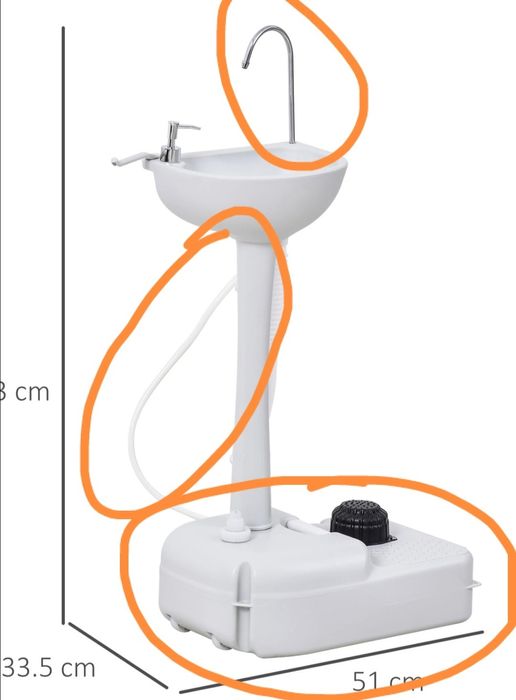 Bazin 17 l chiuveta grădină cu pompa.