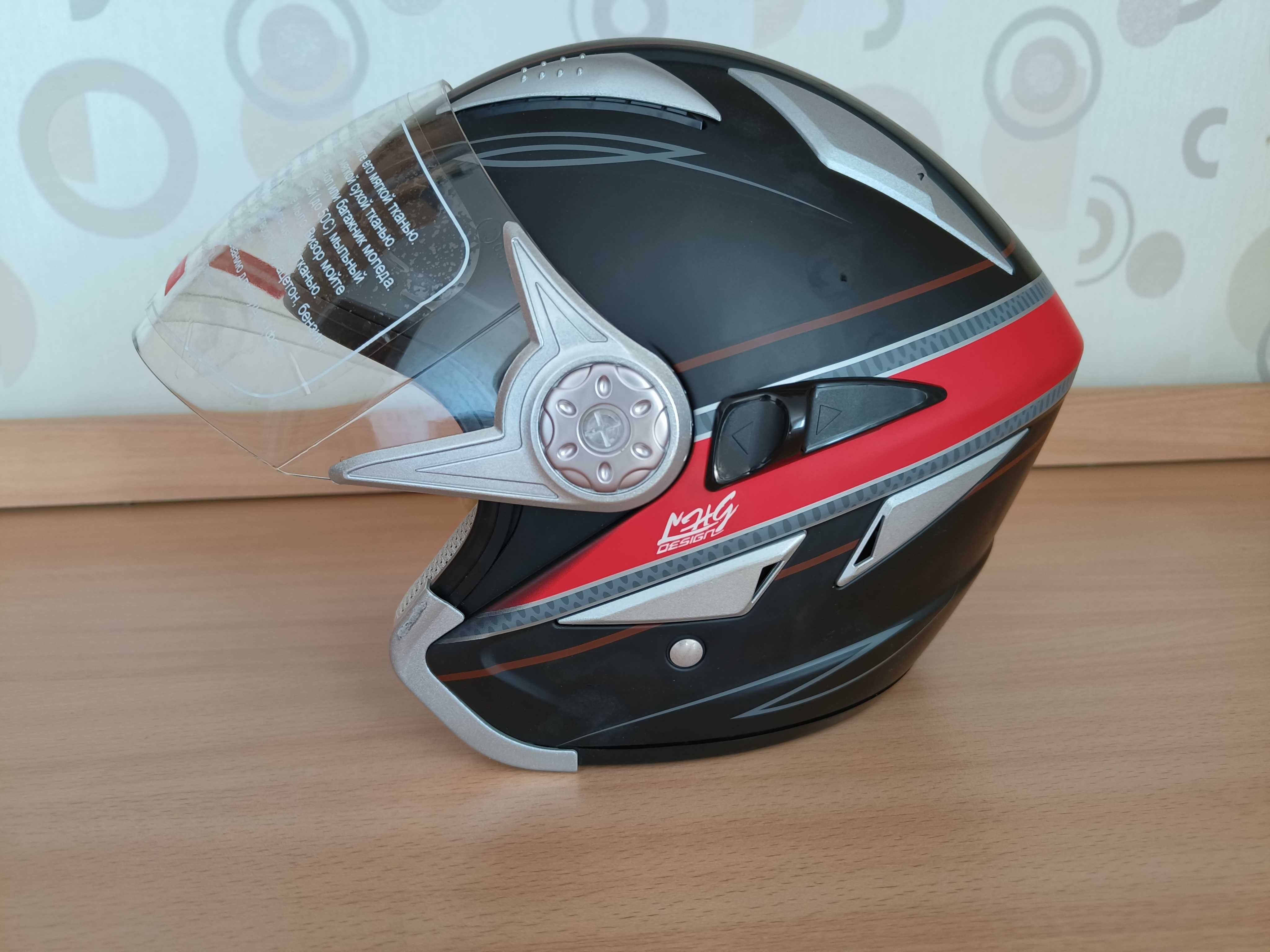 мотошлем мотоциклетный шлем новый каска с выдвижными очками размер XL