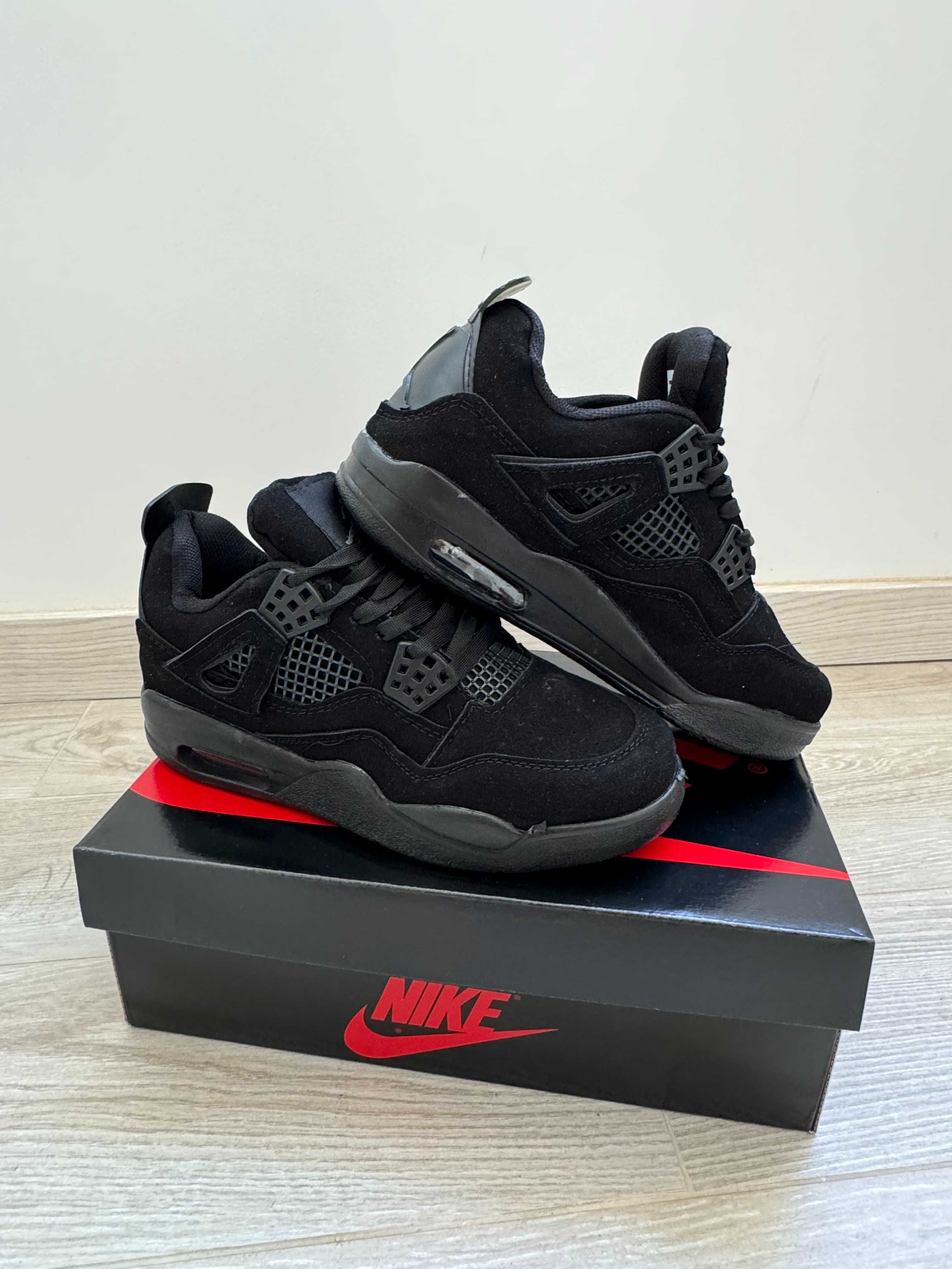 Adidasi AIR JORDAN 4 Black Cat, Produs Nou NIKE - Full Box
