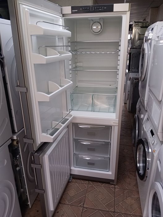 Иноксов комбиниран хладилник с фризер Liebherr 24 месеца гаранция!!!