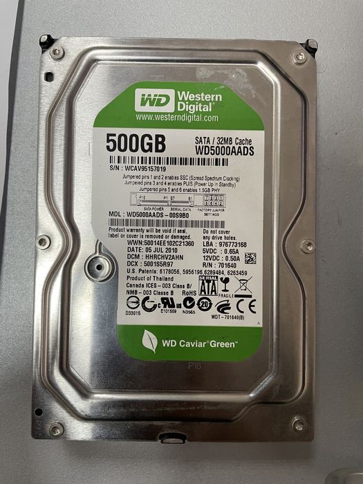 HDD 500G втора употреба, проверени