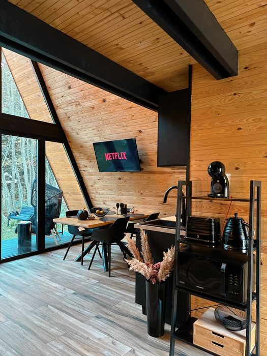 Cabana A-frame De Închiriat cu Ciubar și Cinema în aer liber