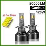 Set 2 Becuri LED Led-uri AUTO Moto H7 Canbus 120W/set 6000K ALB