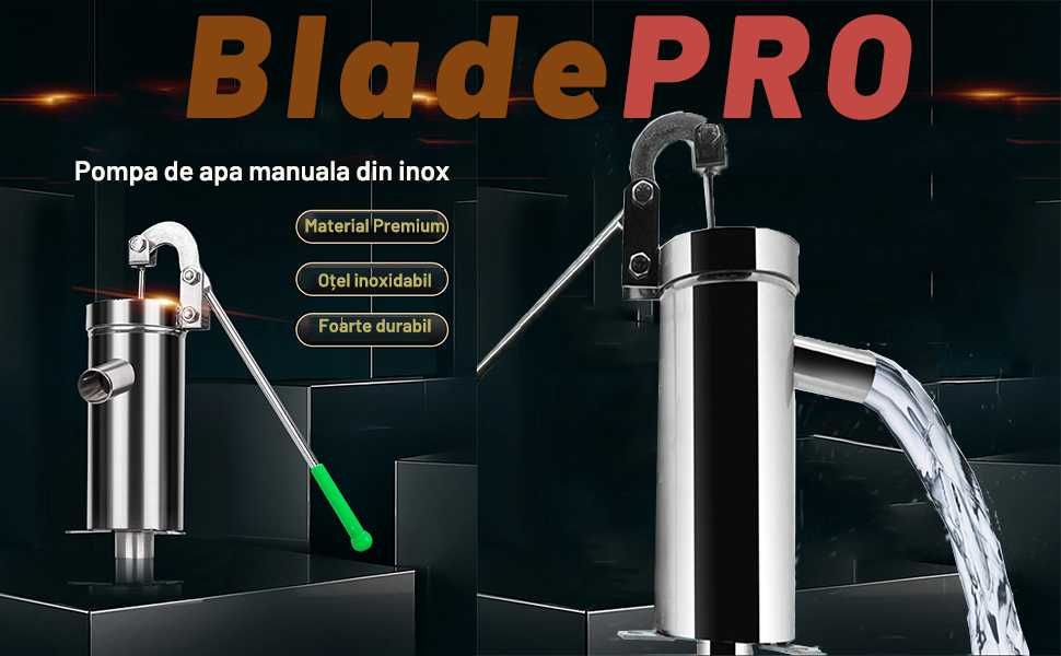 Pompa de apa manuala din inox BladePRO®, kit cu 2 garnituri de rezerva