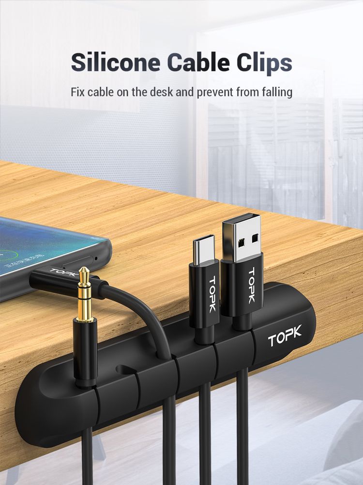 TOPK L-16 Cable fixer — Фиксатор Держатель Органайзер для Кабелей