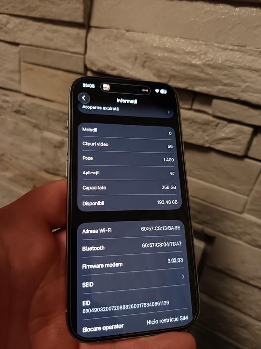 vand/schimb iphone 15 pro 256gb ca nou 10/10