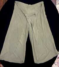 Турецкие брюки-кюлоты цвет темный хаки