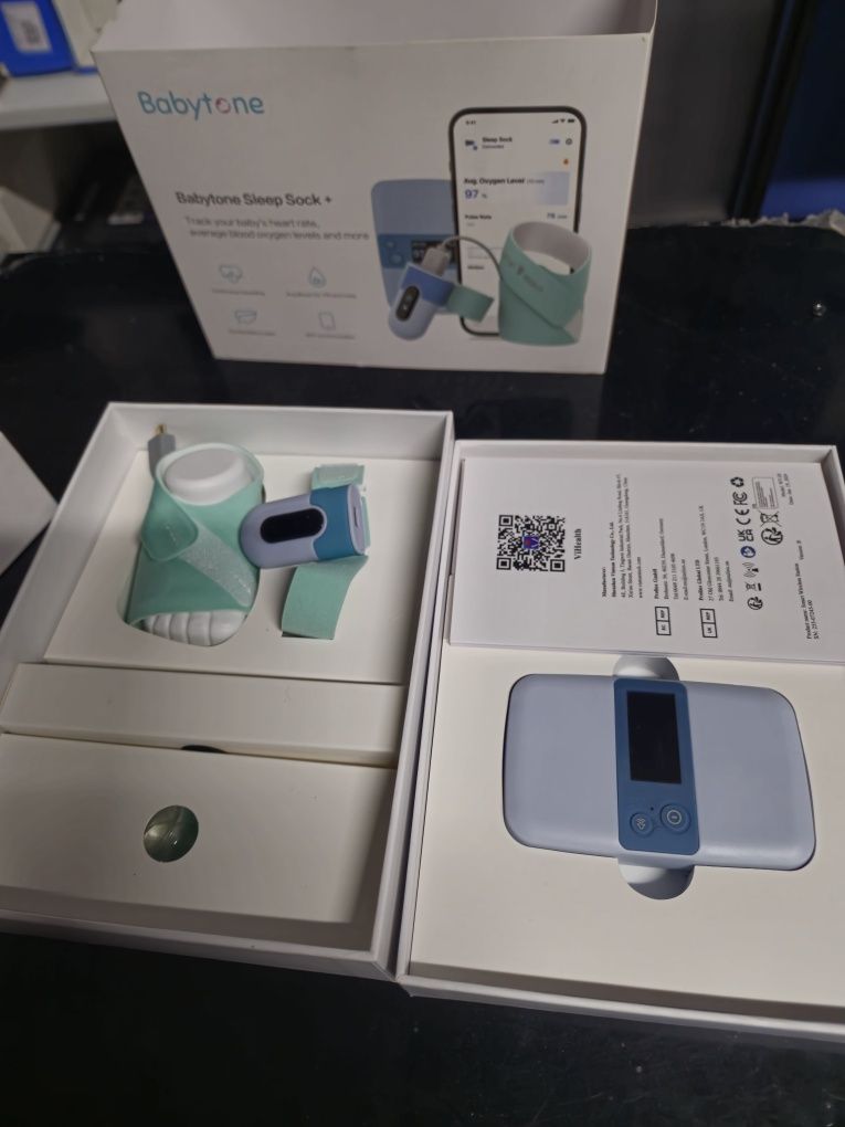 ТопЦена!Бебешки мониторинг  Babytone за сън, проследяване на ср. O2, п