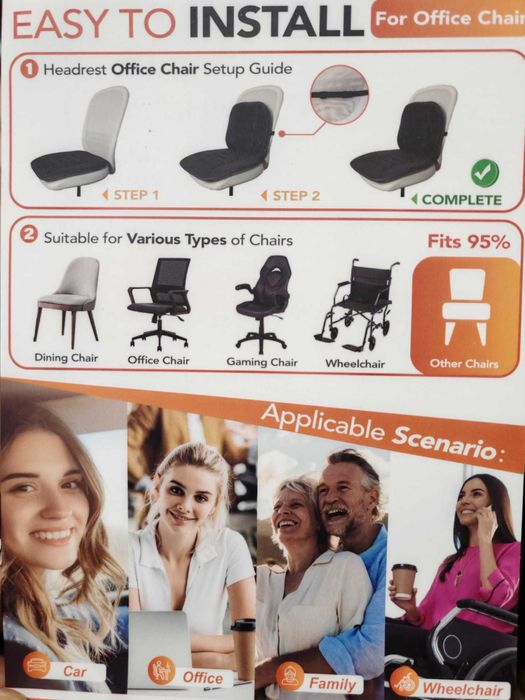 Perna auto cu suport lombar - set 2 bucati