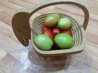 деревянная фруктовница ваза складная декоративная конфетница