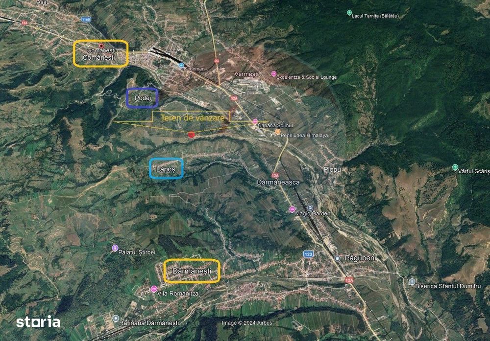 Teren de vanzare Comanesti zona Podina