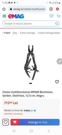 Cleste multifunctional MP600 Bluntnose, Gerber, Otel/Inox, 12.5 cm