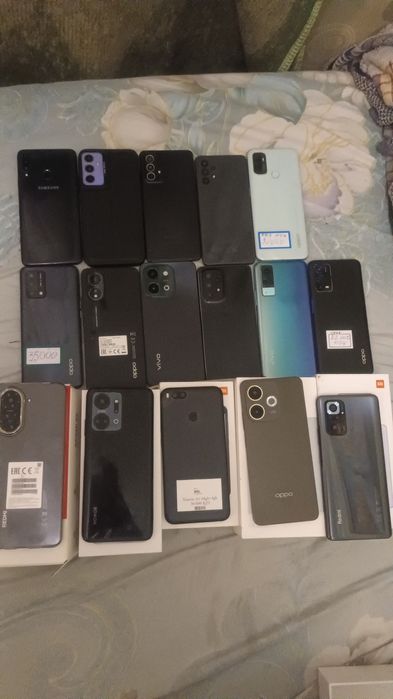 Смартфоны орро, vivo, Samsung,  Xiaomi