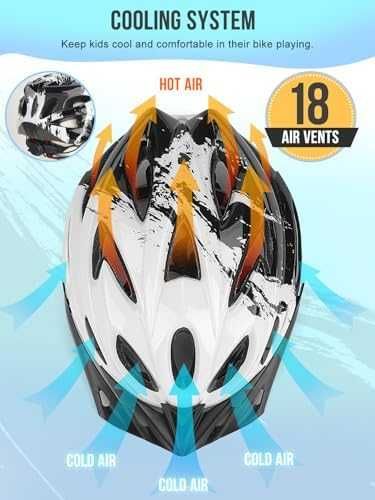 Нова детска Лека безопасна детска каска с 18 отвора и сенник за колело