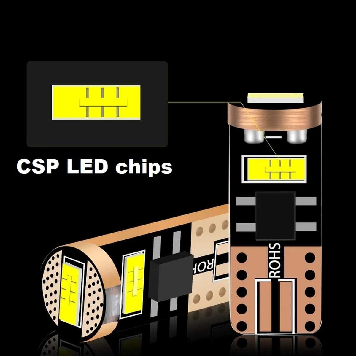 Лед крушки LED T10 NEW CSP + Подарък