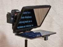 Prompter/ Teleprompter portabil pentru telefon, camera mirrorless sau