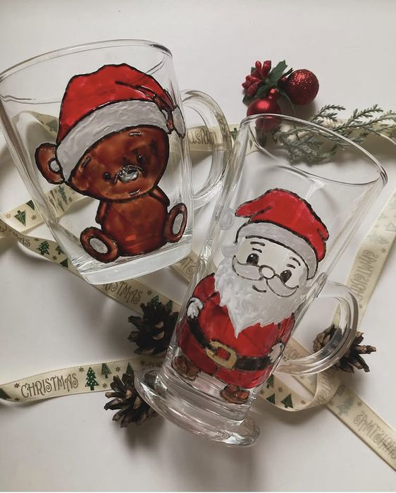 Комплект коледни чашки