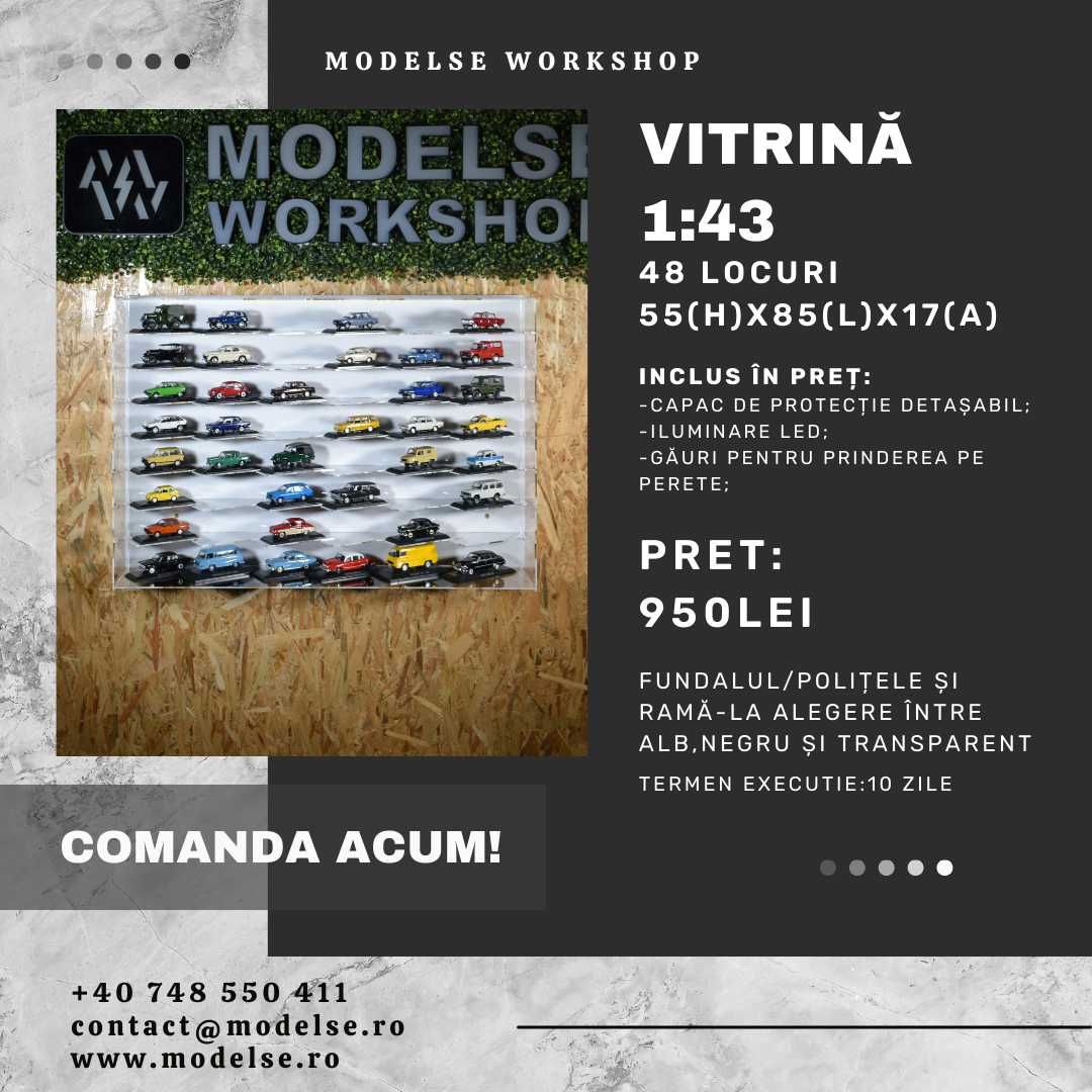 Vitrina acrilica-machete 1:43-Masini de legenda