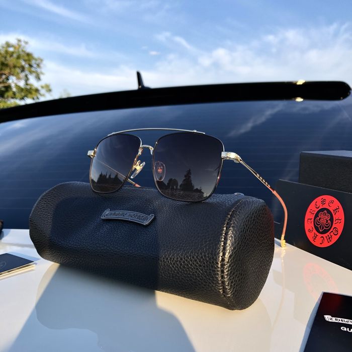 Ochelari Chrome Hearts maro