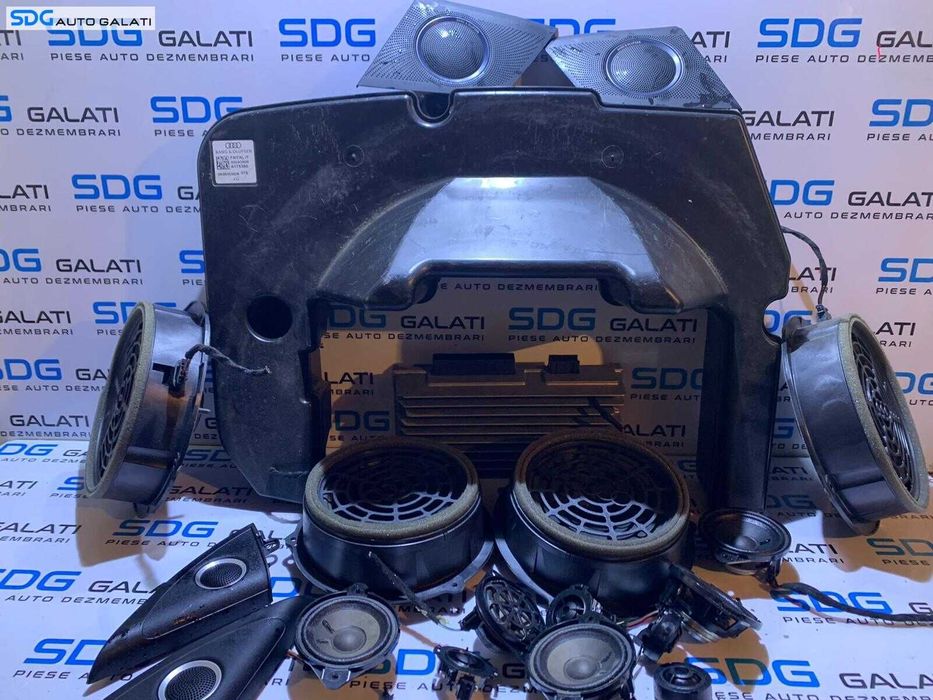 Sistem Audio Complet Boxa Boxe Difuzor Difuzoare Tweeter Amplificator Subwoofer Bang Olufsen Audi A5 2008 - 2016 Cod 8K9035382B 8T0035223AP 8T0035399 8T0035416 8K9035709 8K0035411A