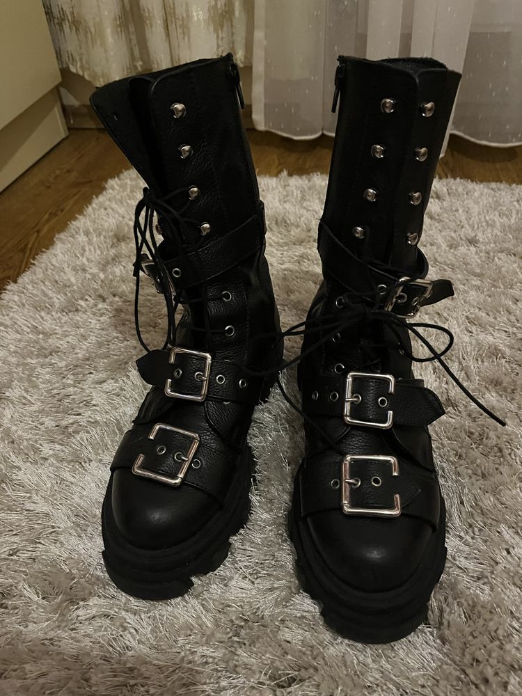 Bocanci piele naturala Ted Shoes