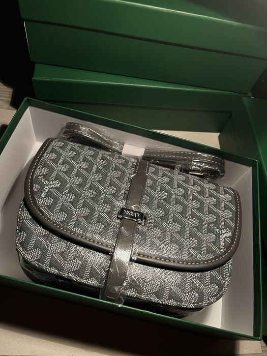 Goyard sac sholder bag side bag grey