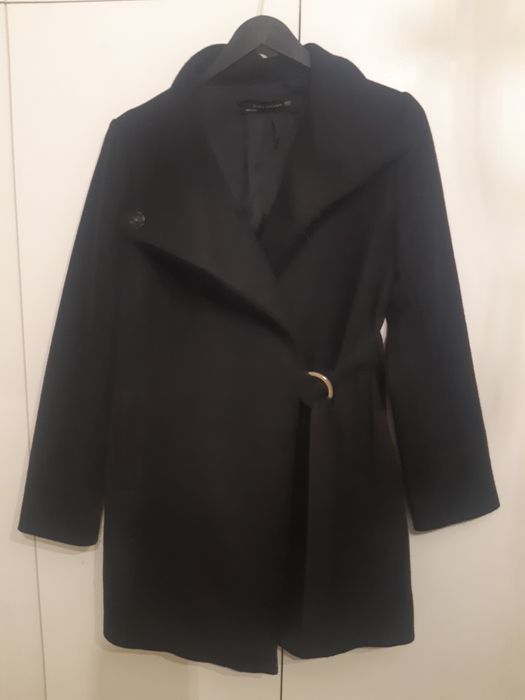 Palton Negru Zara Woman