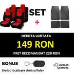 Set covorase huse si breloc auto