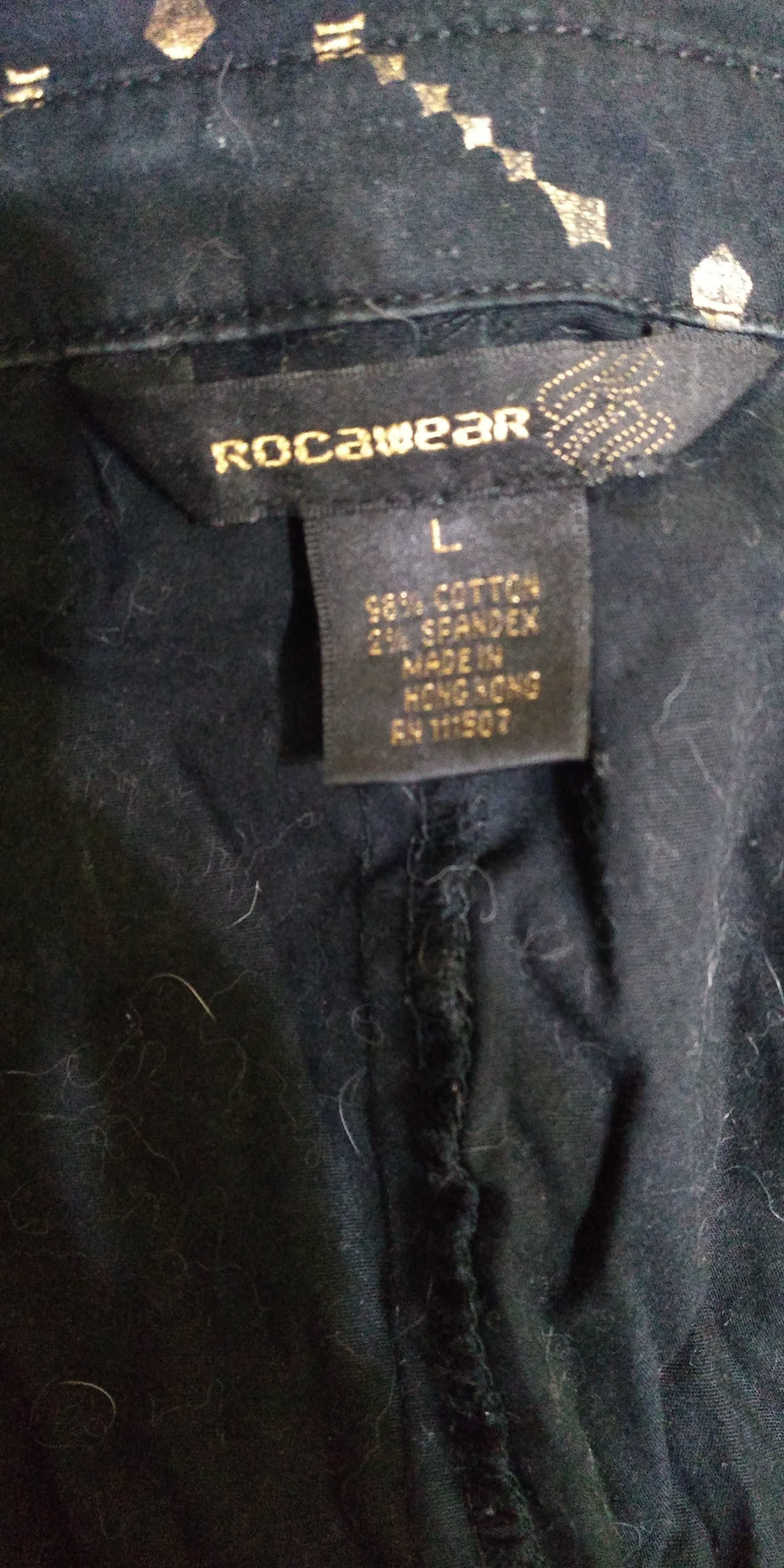 Camasa/ Bluza Rocawear cu nasturi si cordon neagra cu auriu , UK