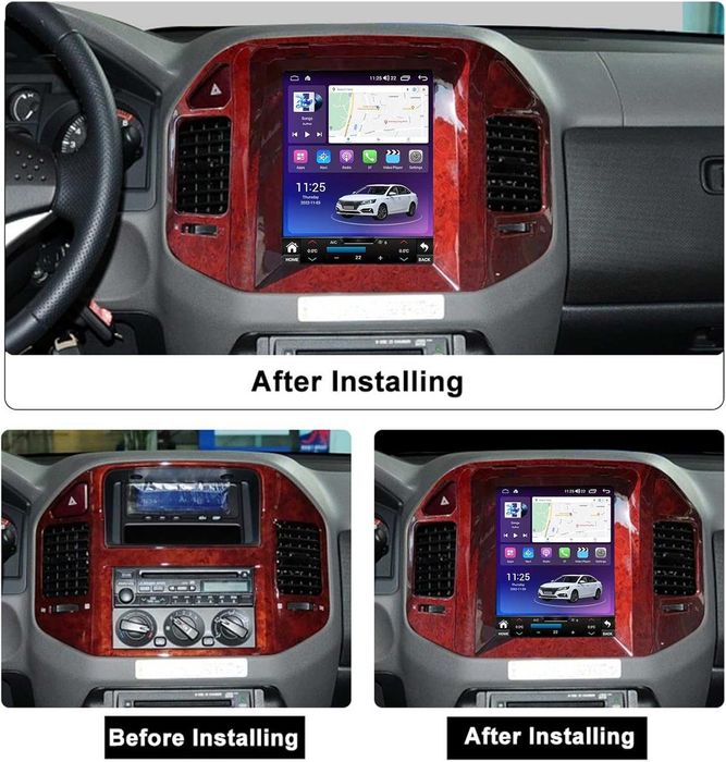 Мултимедия за Mitsubishi Pajero Android Навигация V60 V68 V73 махагон