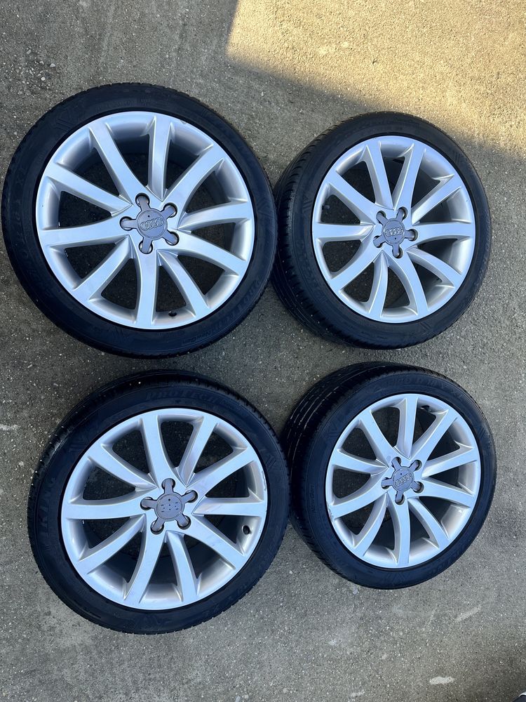 Vand Jante originale Audi 18 inch 5x112 cu anvelope foarte bune