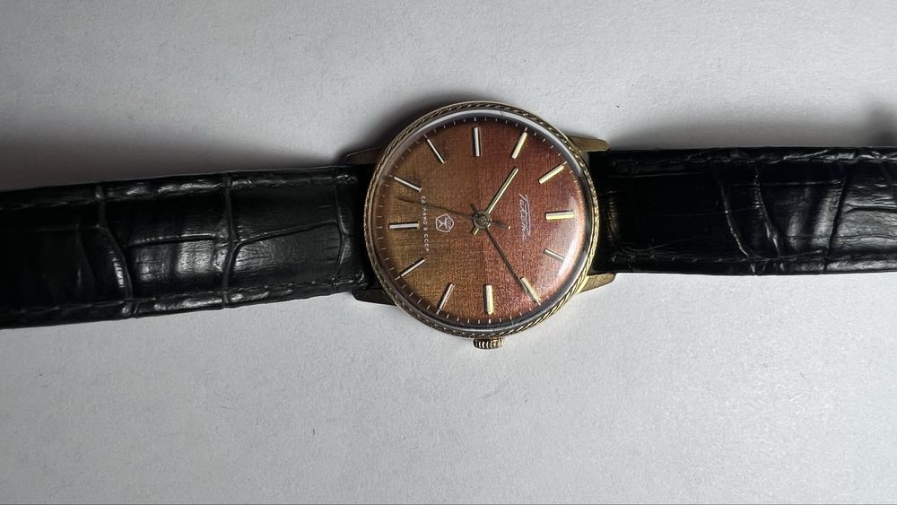 часы Ракета (джинс) позолота