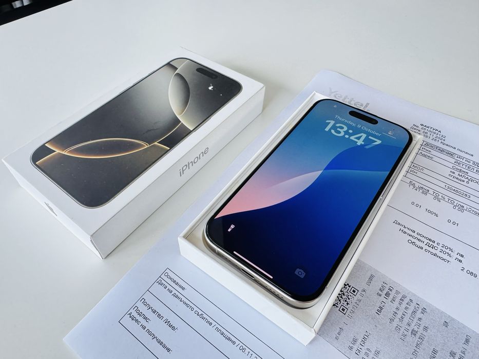 Iphone 16 Pro 128GB Natural Titanium 97% Battery 2г. Гаранция