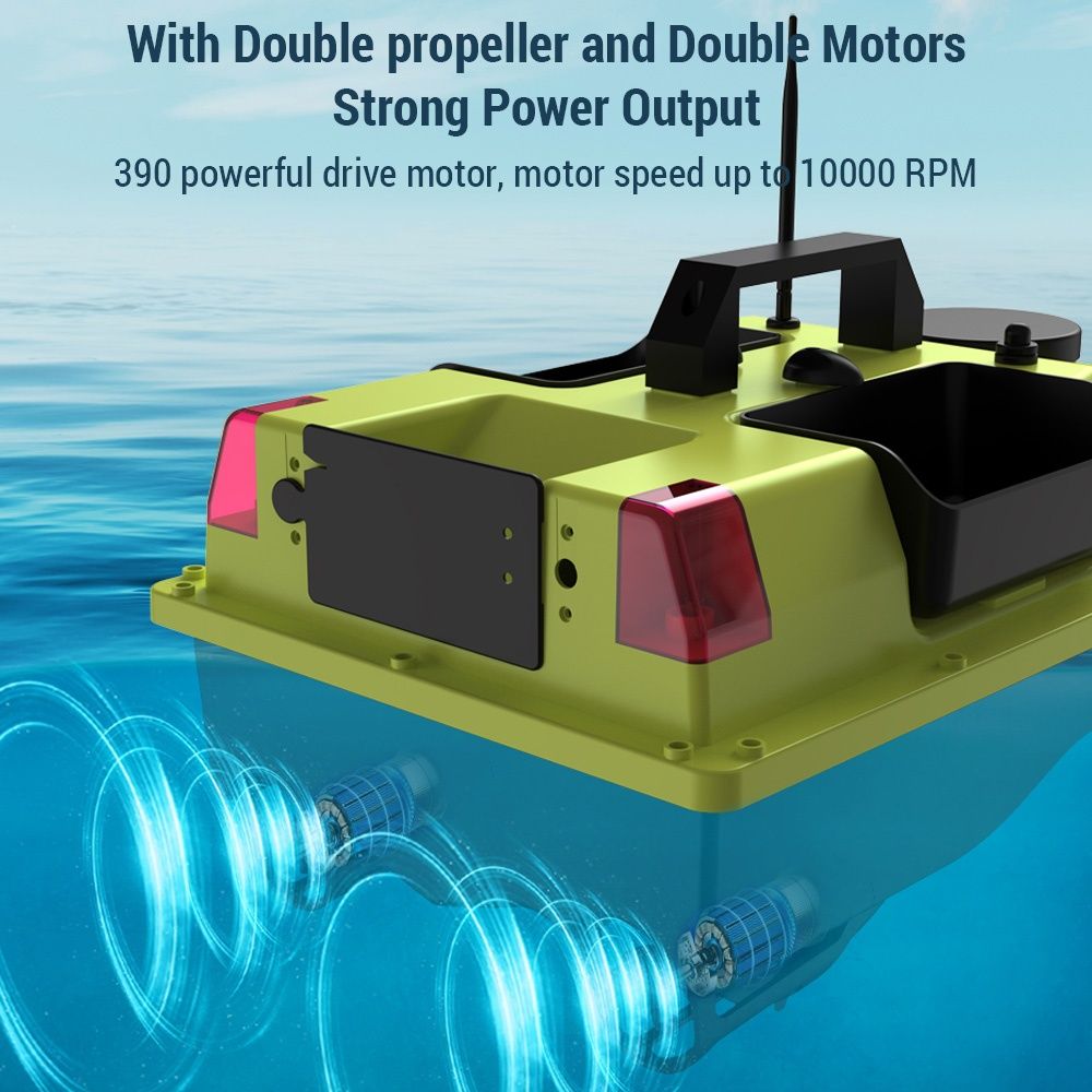 Barcuta GPS navomodel pescuit plantat 2 motoare 3 cuve Led model 2024