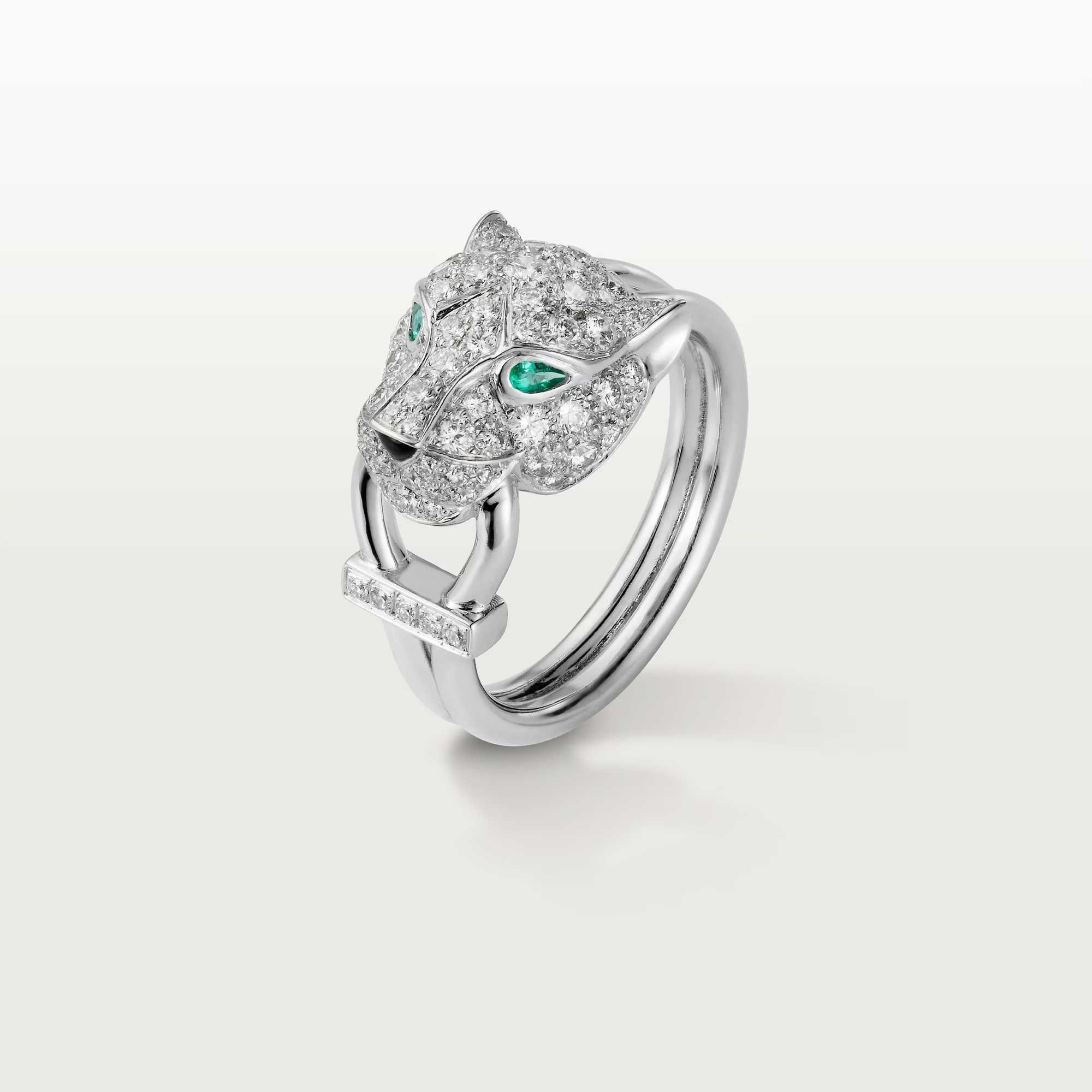 CARTIER Panthere de Cartier Gold Paved Head Diamonds Пръстен