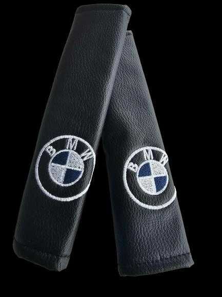 протектори за колани на автомобил БМВ BMW кожени комплект 2бр