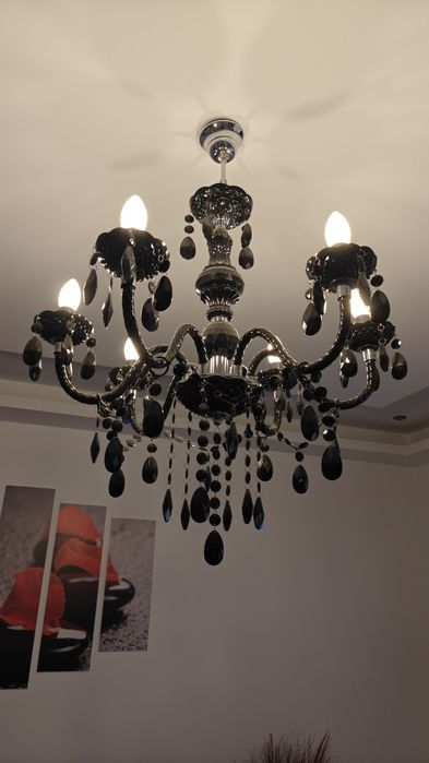 Lustra tip candelabru - negru