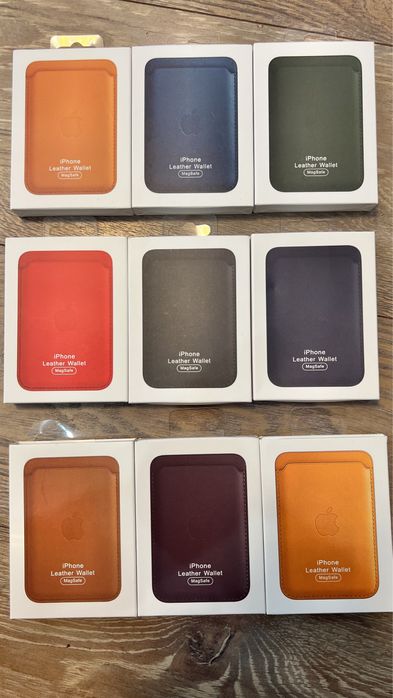 Apple Кожен магнитен портфейл iPhone Leather Wallet