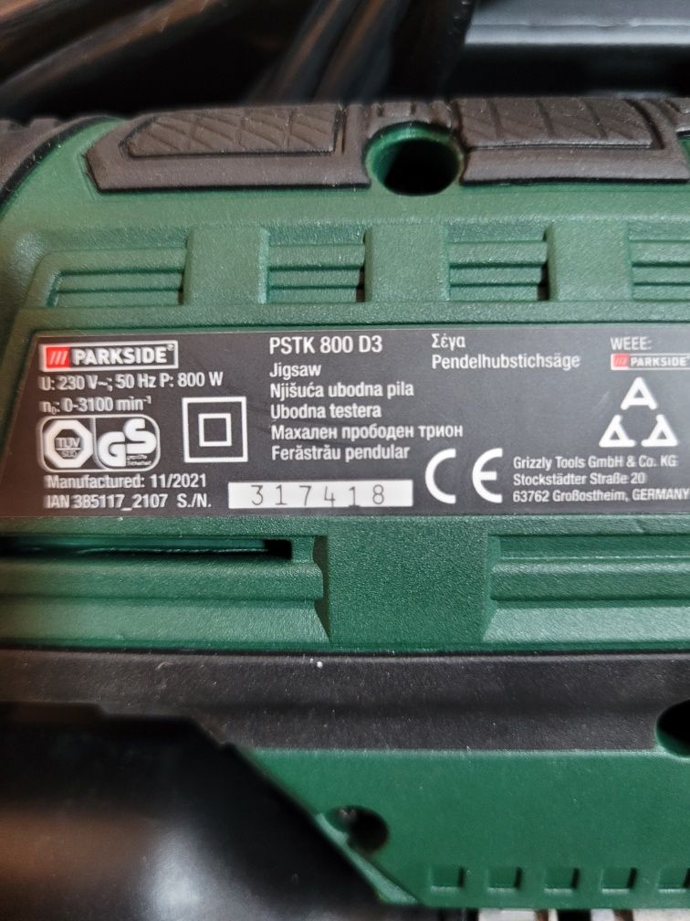 Махален прободен трион (зеге) Parkside PSTK 800 D3