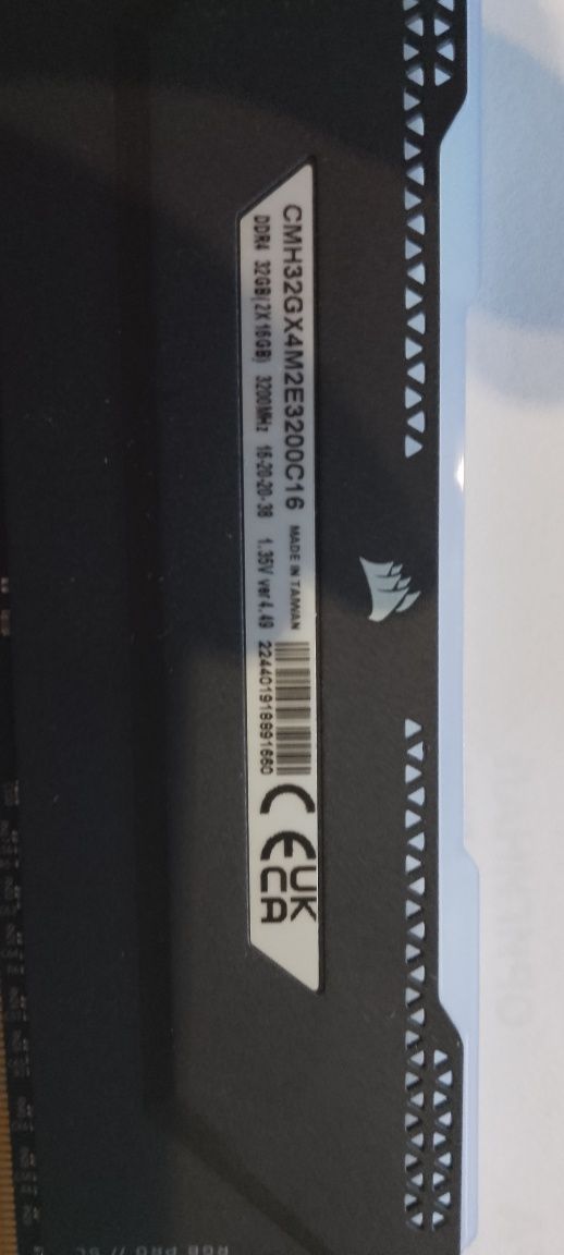 Corsair RAM 2x16GB 3200mhz DDR 4