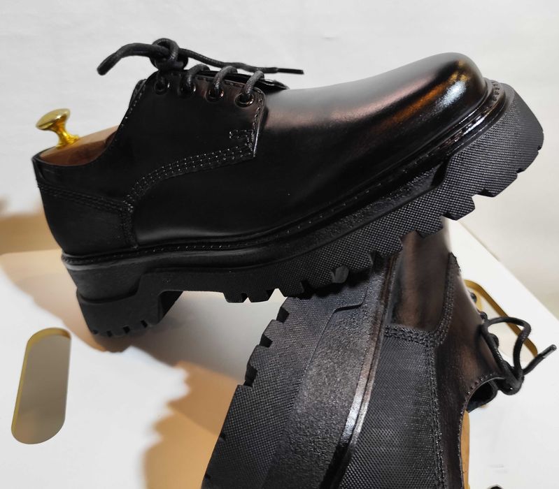 Pantofi derby 42 42.5 lace up ZARA NOI piele naturala moale