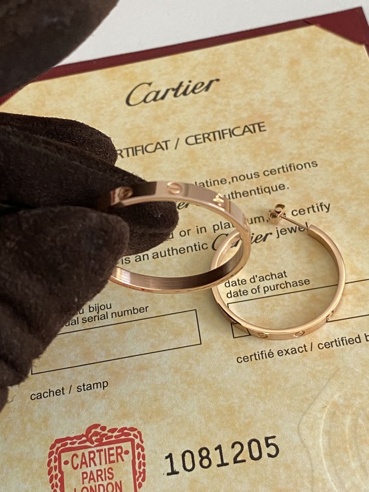 Cercei Cartier Love Rose Gold 585