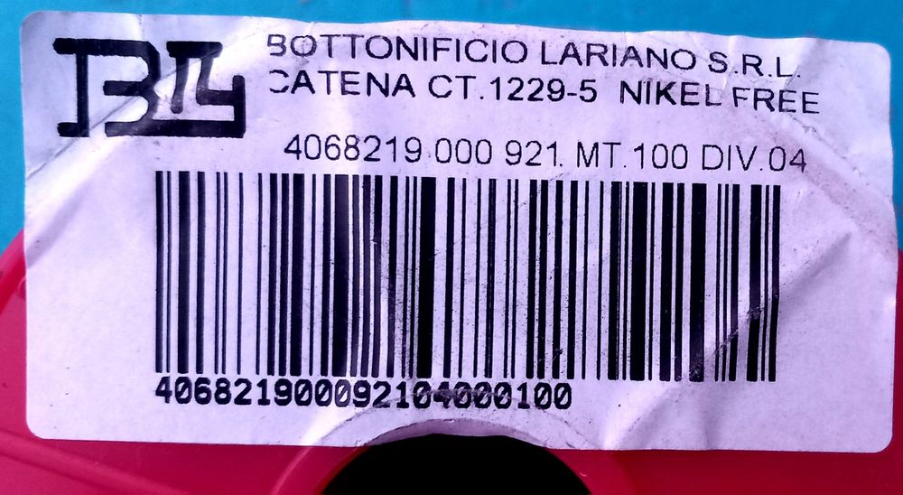 Inel tip D 2cm, Lantisor otel inoxidabil 7~4x3mm - croitorie, pielarie