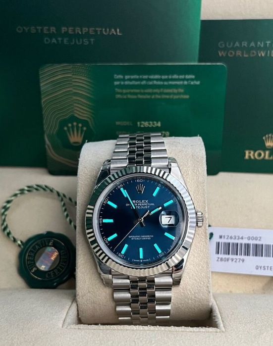 Rolex Datejust 41 MM 126334 Blue Dial Jubilee