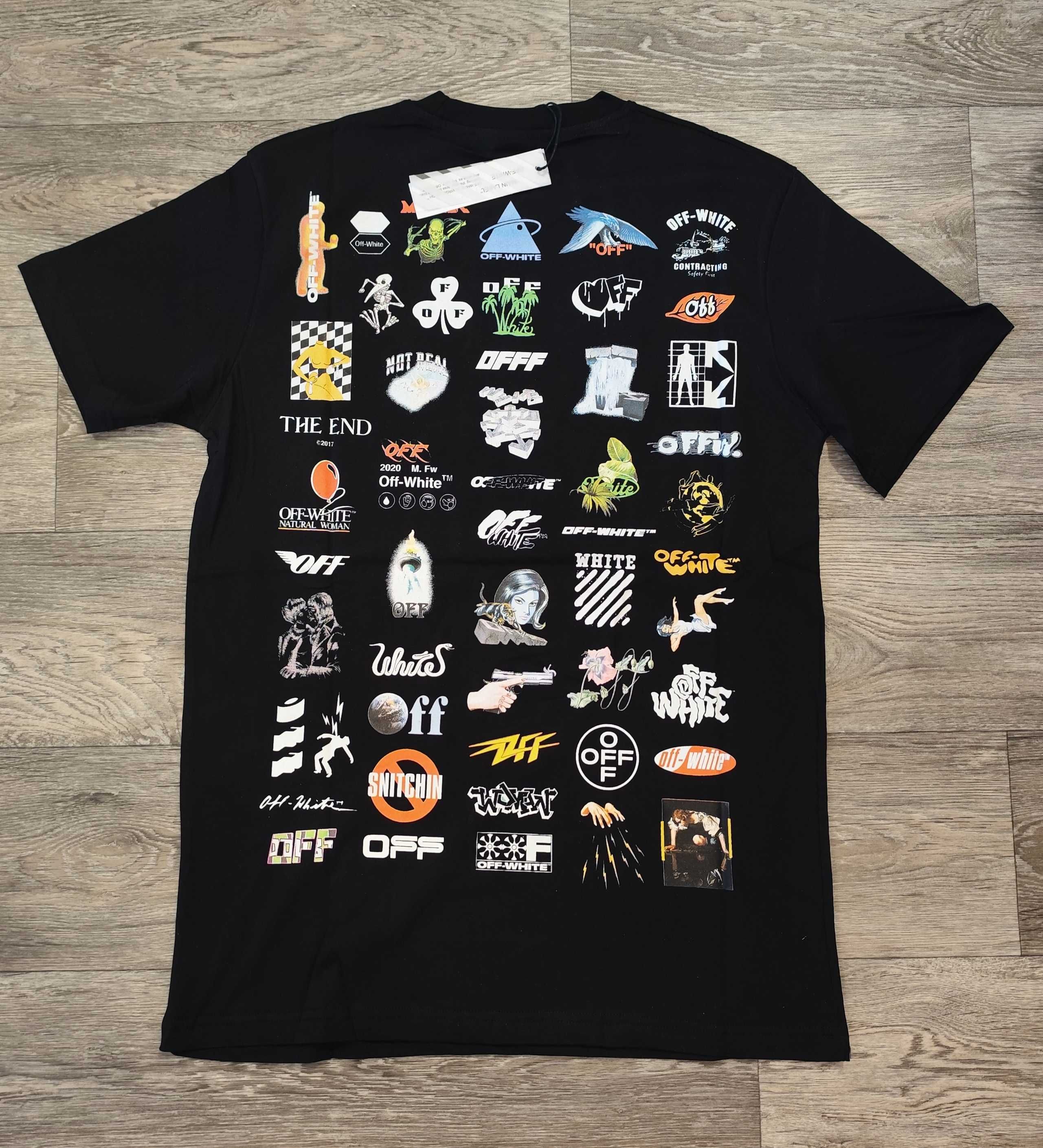 Нова мъжка тениска Off white блуза фланелка 100% памук