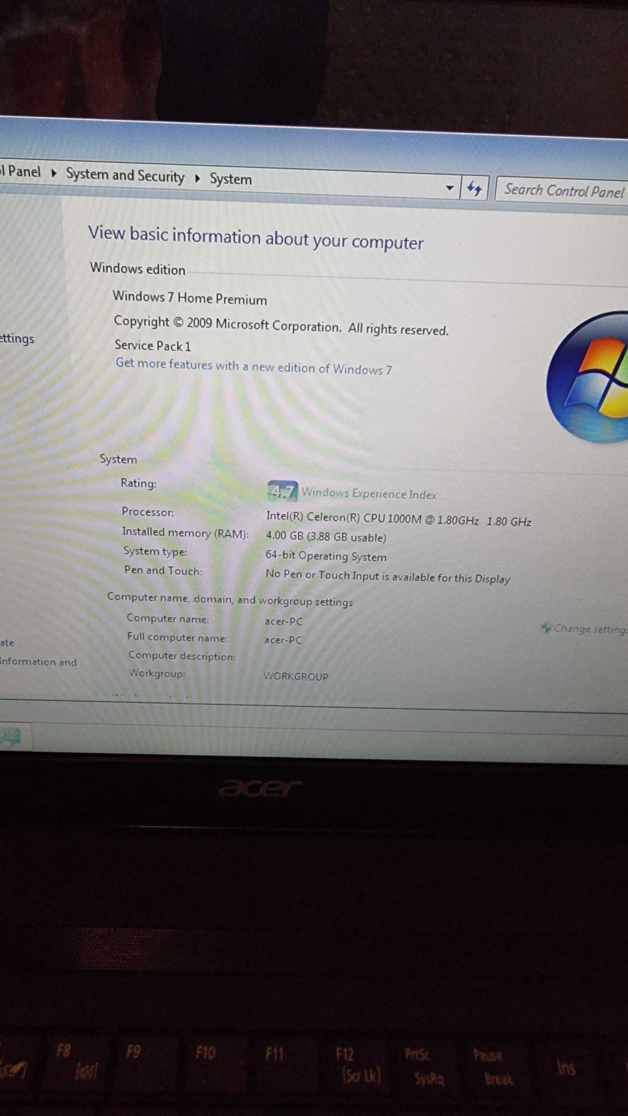 Laptop ACER Aspire E1-Q5WPH