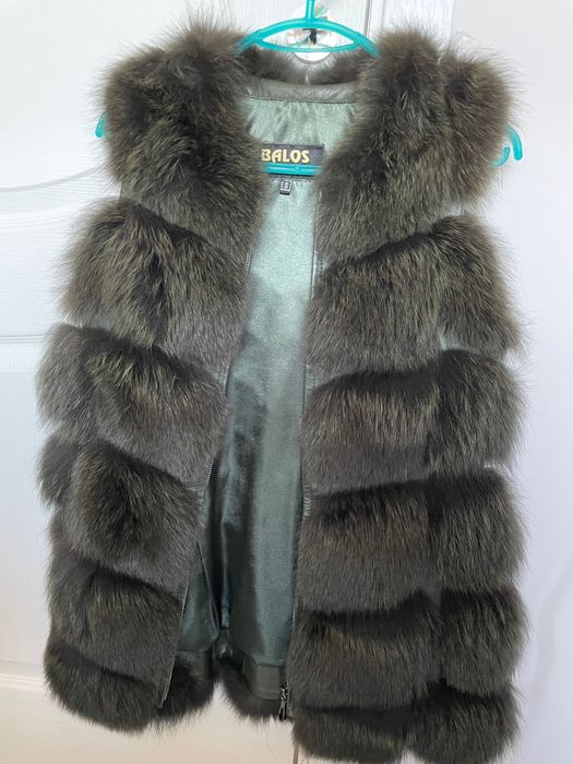 Зелен елек с естествен косъм