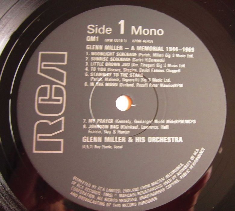 A Memorial 1944-1969 Glenn Miller ‎UK 1970