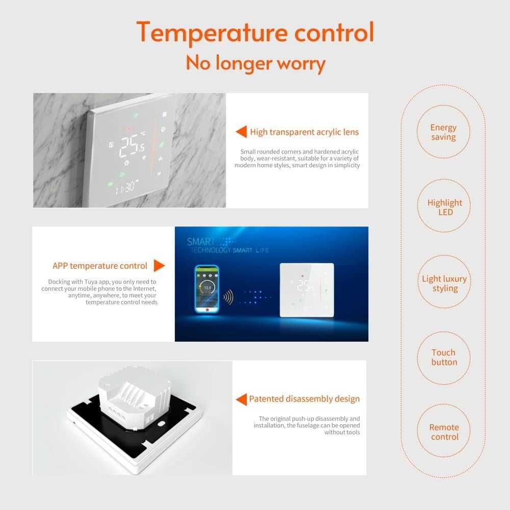 Aoresac Smart програмируем термостат за GA водно подово отопление 5A